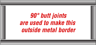 90 degree butt joints are used to make this rectangular border.